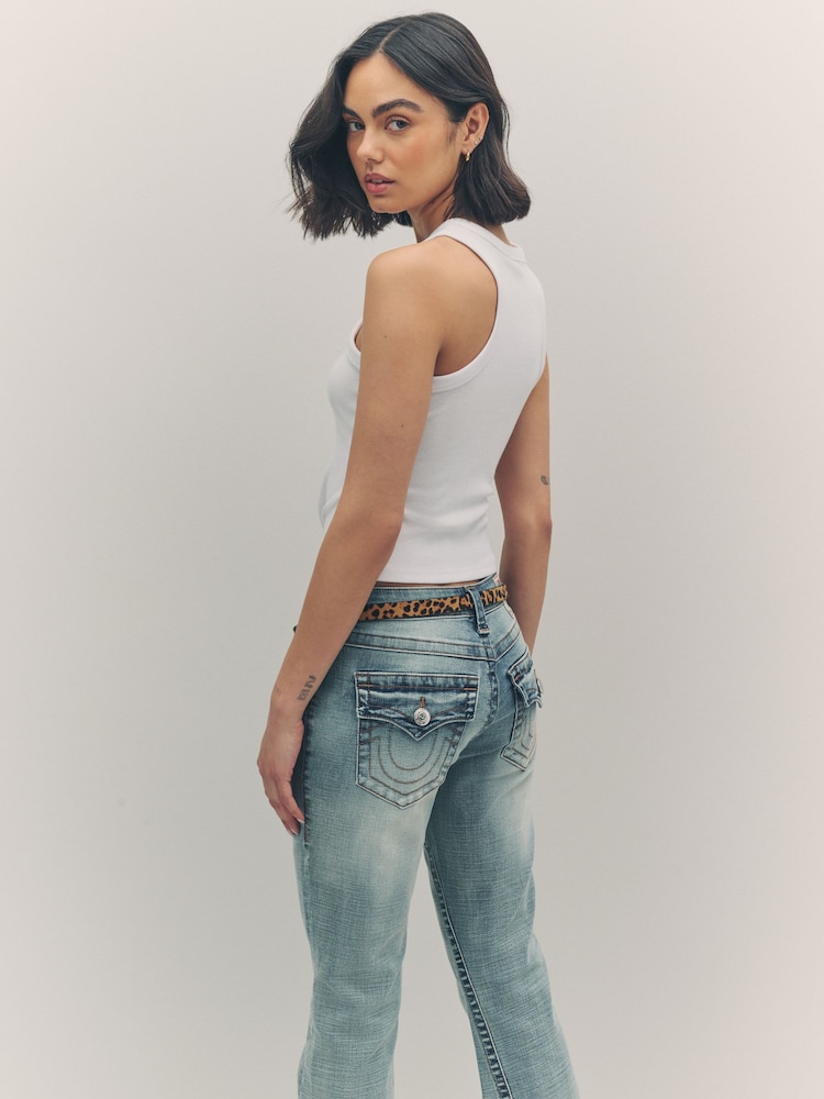 True Religion Optic White Mesh Horseshoe Racer Tank - Image 6 of 6