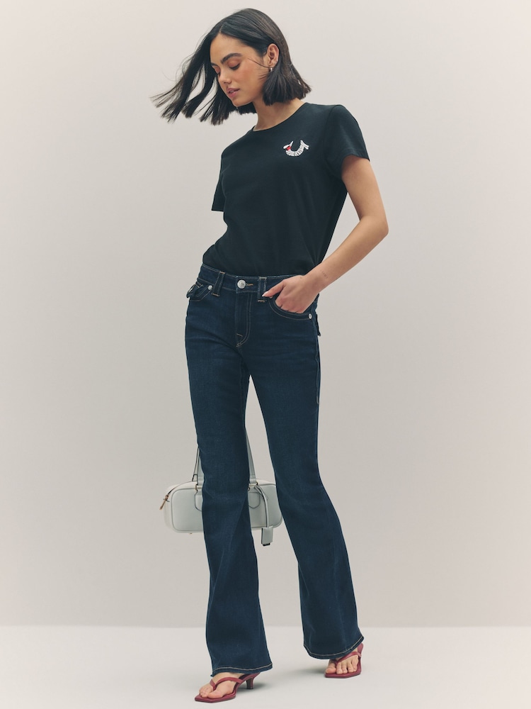 True Religion Indigo Upgrade Joey Low Rise Flare Jeans - Image 1 of 5