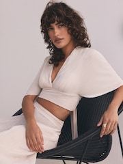 Mint Velvet Cream Beach Plisse Jumpsuit - Image 3 of 8