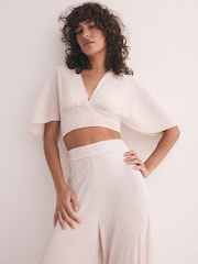 Mint Velvet Cream Beach Plisse Jumpsuit - Image 4 of 8
