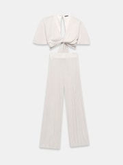 Mint Velvet Cream Beach Plisse Jumpsuit - Image 7 of 8