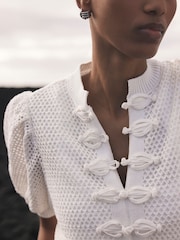 Mint Velvet White Blend Knit Top - Image 3 of 8