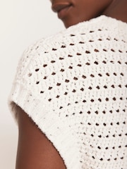 Mint Velvet White Sequin Knit Top - Image 4 of 8