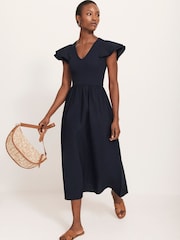 Mint Velvet Navy Jersey Midi Dress - Image 2 of 8