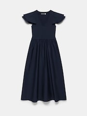 Mint Velvet Navy Jersey Midi Dress - Image 7 of 8