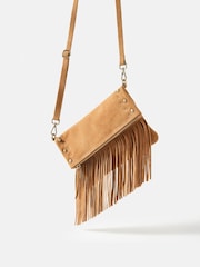 Mint Velvet Cream Fran Fringe Cross-Body Bag - Image 2 of 4
