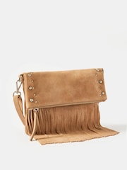 Mint Velvet Cream Fran Fringe Cross-Body Bag - Image 3 of 4