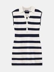 Mint Velvet Navy Stripe Knit Mini Dress - Image 7 of 8