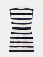 Mint Velvet Navy Stripe Knit Mini Dress - Image 8 of 8