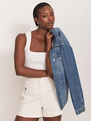 Mint Velvet White 100% Cotton Shorts - Image 2 of 8
