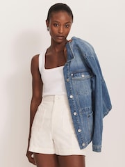 Mint Velvet White 100% Cotton Shorts - Image 4 of 8