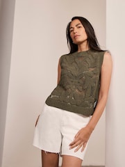 Mint Velvet Brown Knit Tank Top - Image 2 of 8
