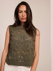 Mint Velvet Brown Knit Tank Top - Image 5 of 8
