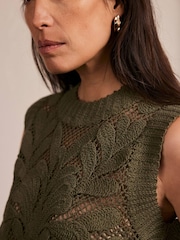 Mint Velvet Brown Knit Tank Top - Image 6 of 8