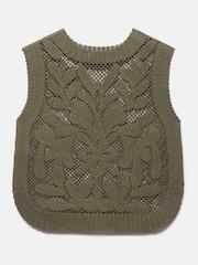 Mint Velvet Brown Knit Tank Top - Image 7 of 8