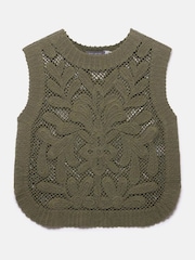 Mint Velvet Brown Knit Tank Top - Image 8 of 8