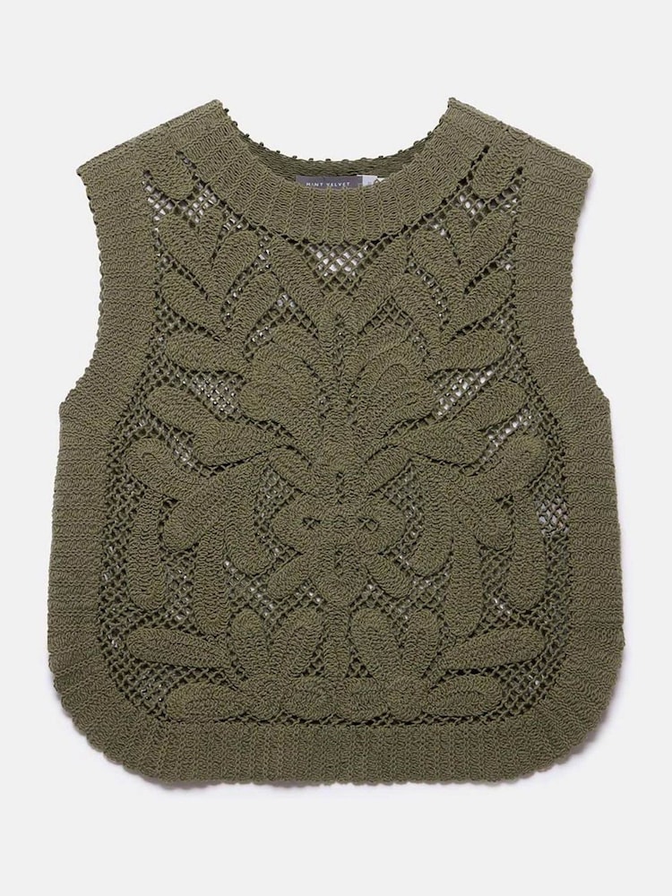 Mint Velvet Brown Knit Tank Top - Image 8 of 8 Mint Velvet Brown Knit Tank Top - Image 8 of 8