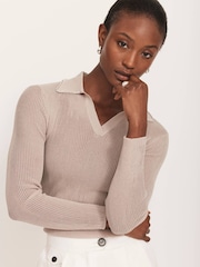 Mint Velvet Cream Embellished Collar Top - Image 2 of 8