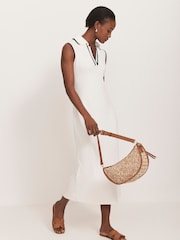 Mint Velvet White Polo Midi Dress - Image 2 of 8