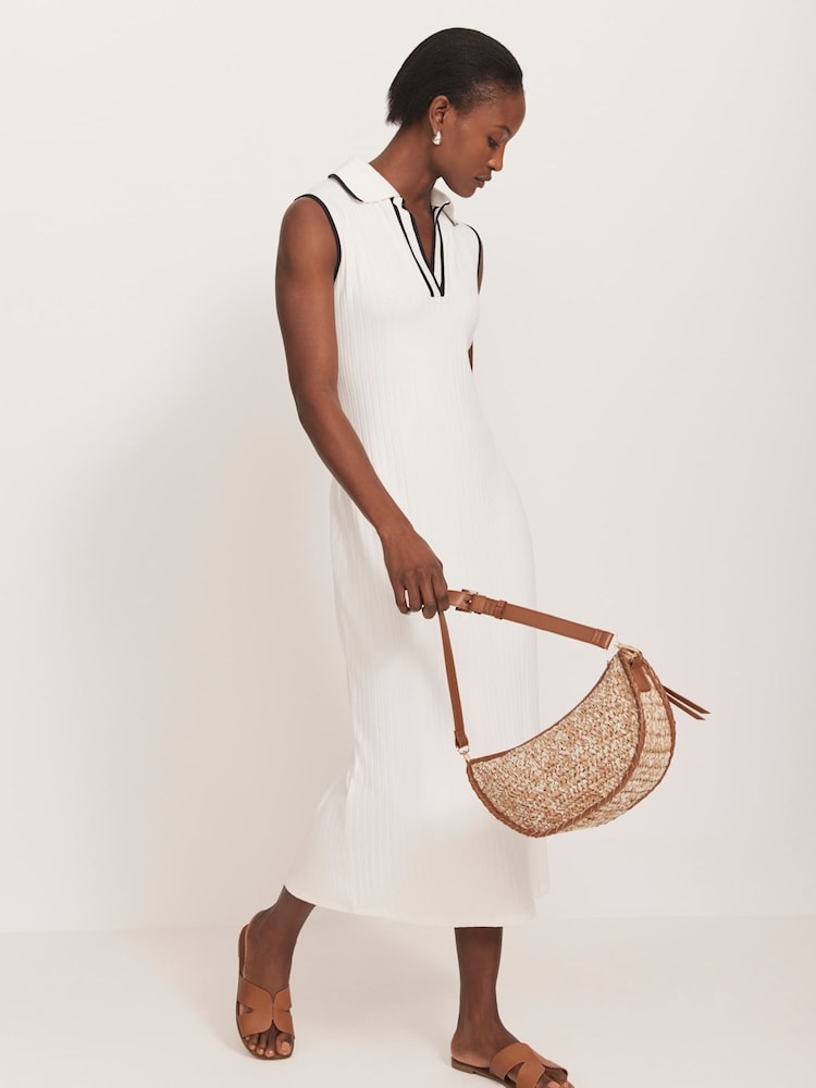 Mint Velvet White Polo Midi Dress - Image 2 of 8