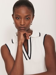 Mint Velvet White Polo Midi Dress - Image 4 of 8
