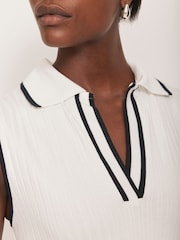 Mint Velvet White Polo Midi Dress - Image 6 of 8