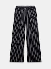 Mint Velvet Black Striped Wide Trousers - Image 7 of 8