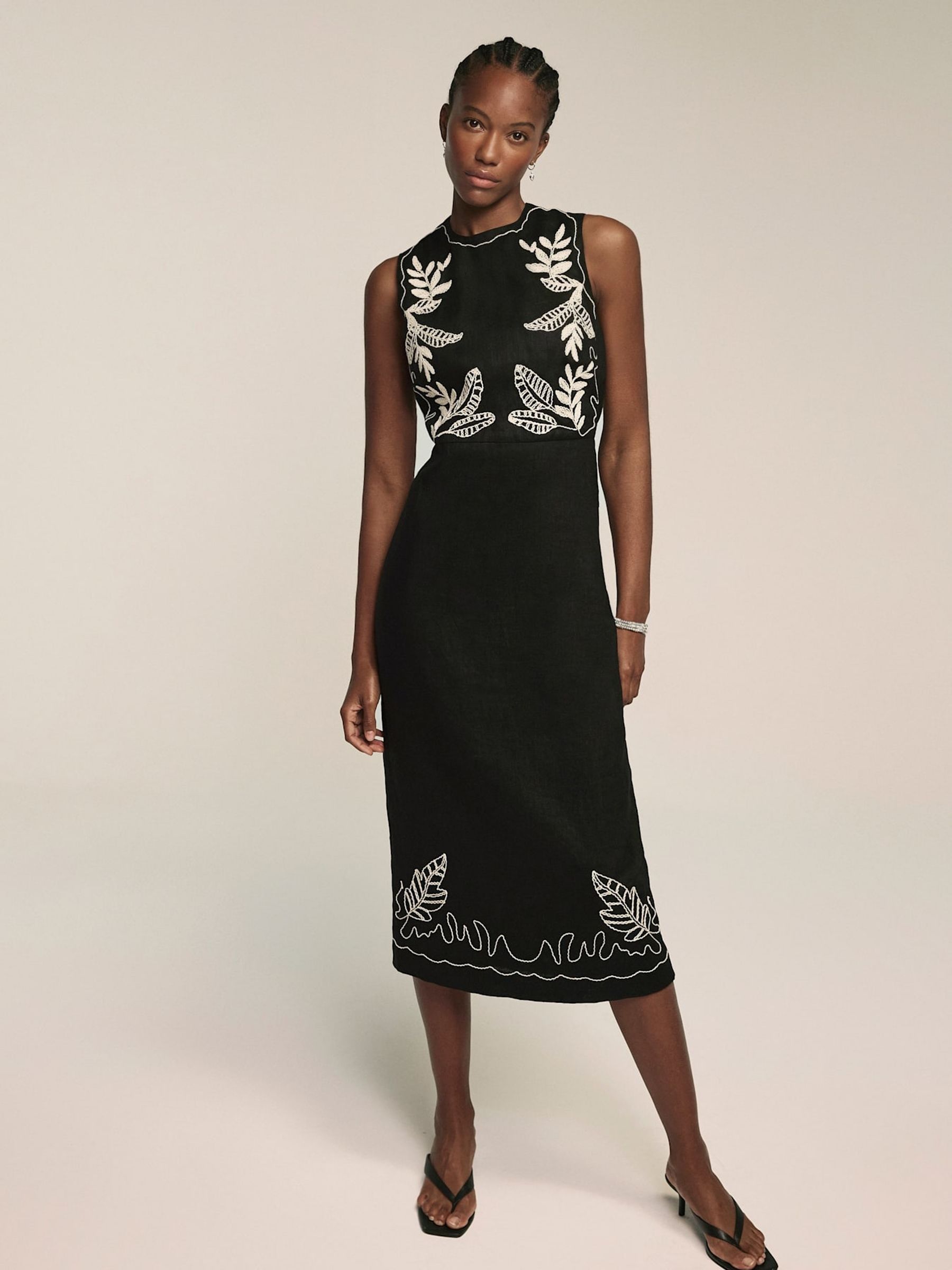 Mint Velvet Black Embroidered Floral Wrap Dress Floral Wrap Midi Dress Mint  Velvet Black Wrap Dress Floral Mesh