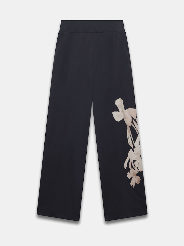 Mint Velvet Blue Floral Print Wide Trousers - Image 8 of 8 Mint Velvet Blue Floral Print Wide Trousers - Image 8 of 8