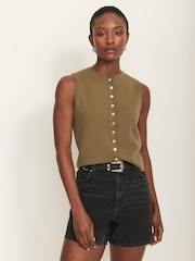 Mint Velvet Knit Minimalist Waistcoat - Bild 2 von 8