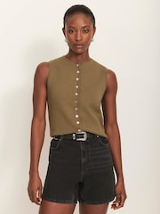 Mint Velvet Knit Minimalist Waistcoat - Bild 5 von 8