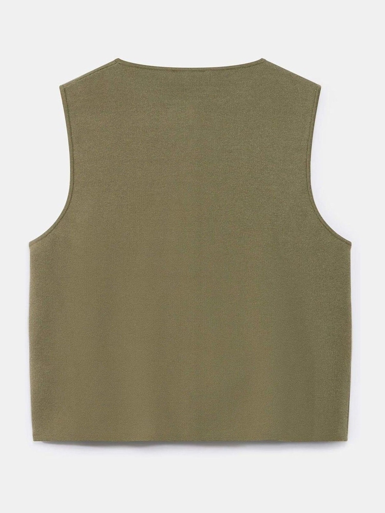 Mint Velvet Knit Minimalist Waistcoat - Bild 8 von 8