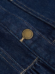 Indigo Blue Peplum Hem Denim Jacket (3-16yrs) - Image 8 of 9