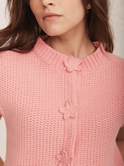 Mint Velvet Pink Knit Waistcoat - Image 4 of 8