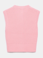 Mint Velvet Pink Knit Waistcoat - Image 8 of 8