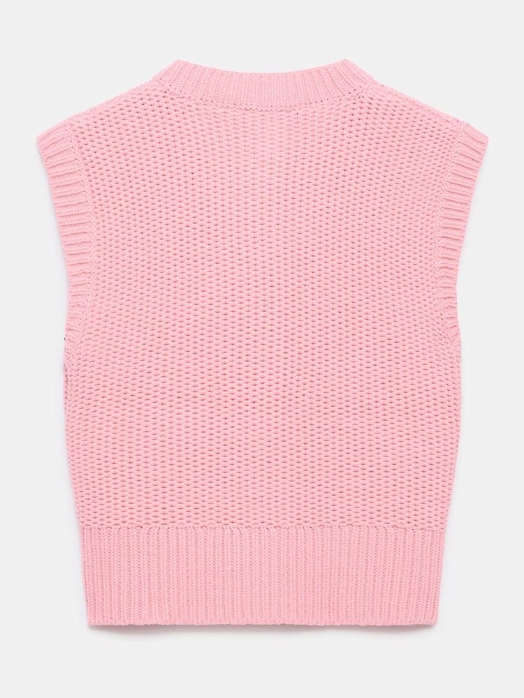 Mint Velvet Pink Knit Waistcoat - Image 8 of 8