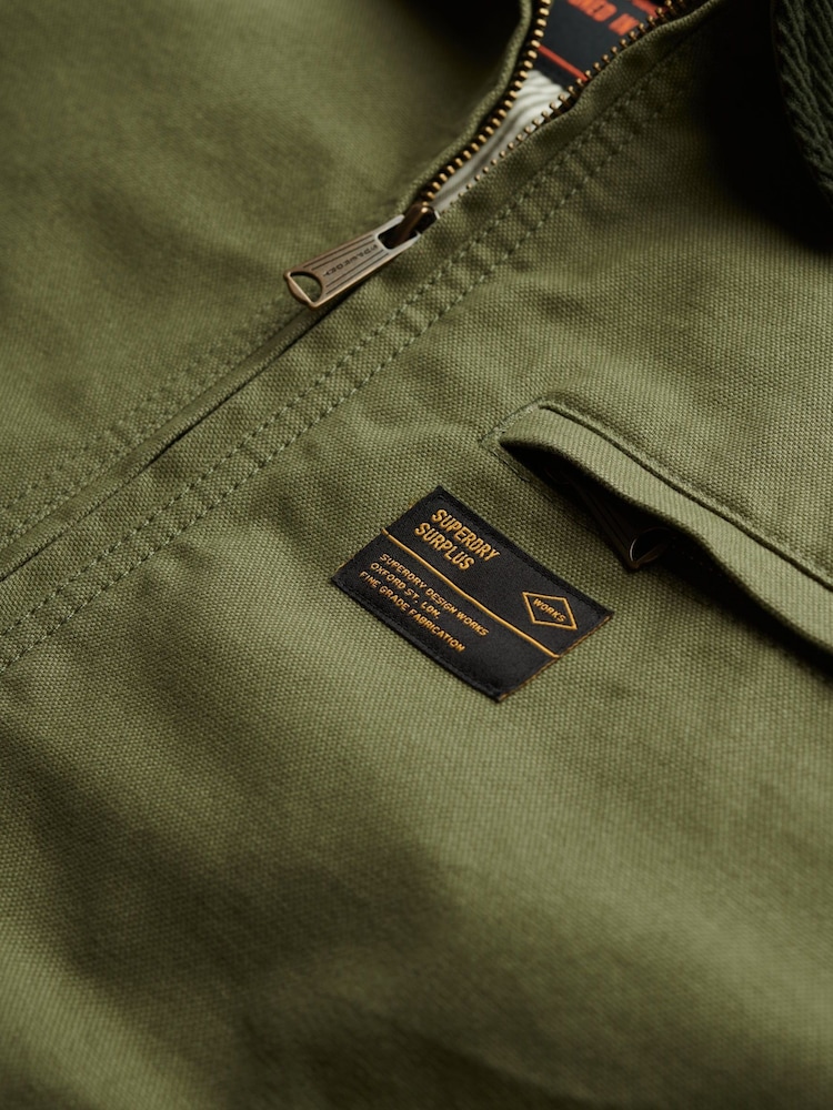Superdry Green Cord Collar Ranch Jacket - Image 6 of 6