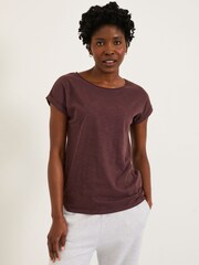 FatFace Ivy Dark Purple T-Shirt - Image 1 of 5