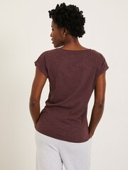 FatFace Ivy Dark Purple T-Shirt - Image 2 of 5
