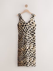 Brown Midi Slip Summer Dress - Image 1 of 3