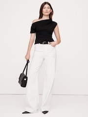 Banana Republic Black Knit Off-Shoulder Top - Image 1 of 1