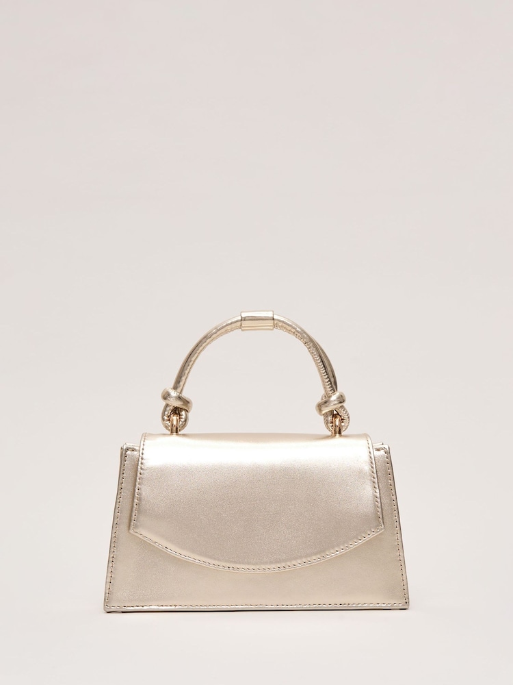 Phase Eight Gold Leather Clutch - Image 1 of 7