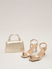 Phase Eight Gold Leather Clutch - Image 5 of 7