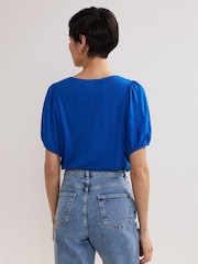 Phase Eight Blue Arabel 100% Linen Top - Image 2 of 6