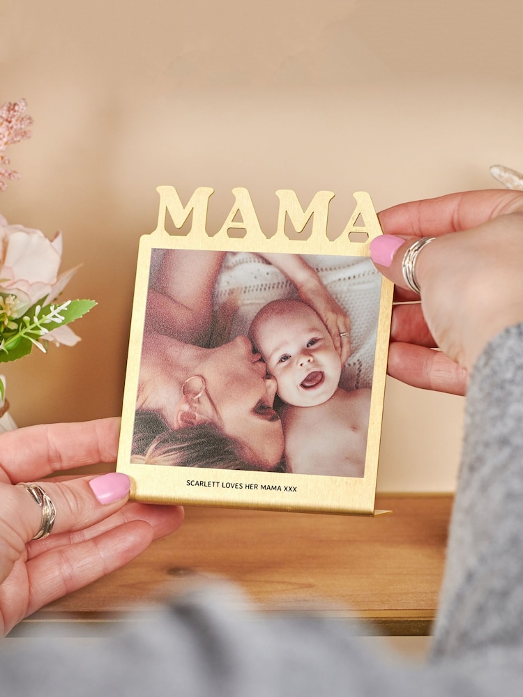 Personalised Brass Mama Photo Print by Oakdene - Image 1 of 1