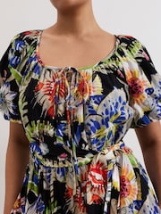 Phase Eight Black Petite Asa 100% Cotton Dress - Image 5 of 6