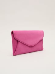 Phase Eight Pink Suede Clutch - Image 2 of 7