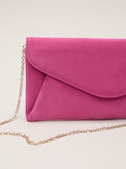 Phase Eight Pink Suede Clutch - Image 4 of 7
