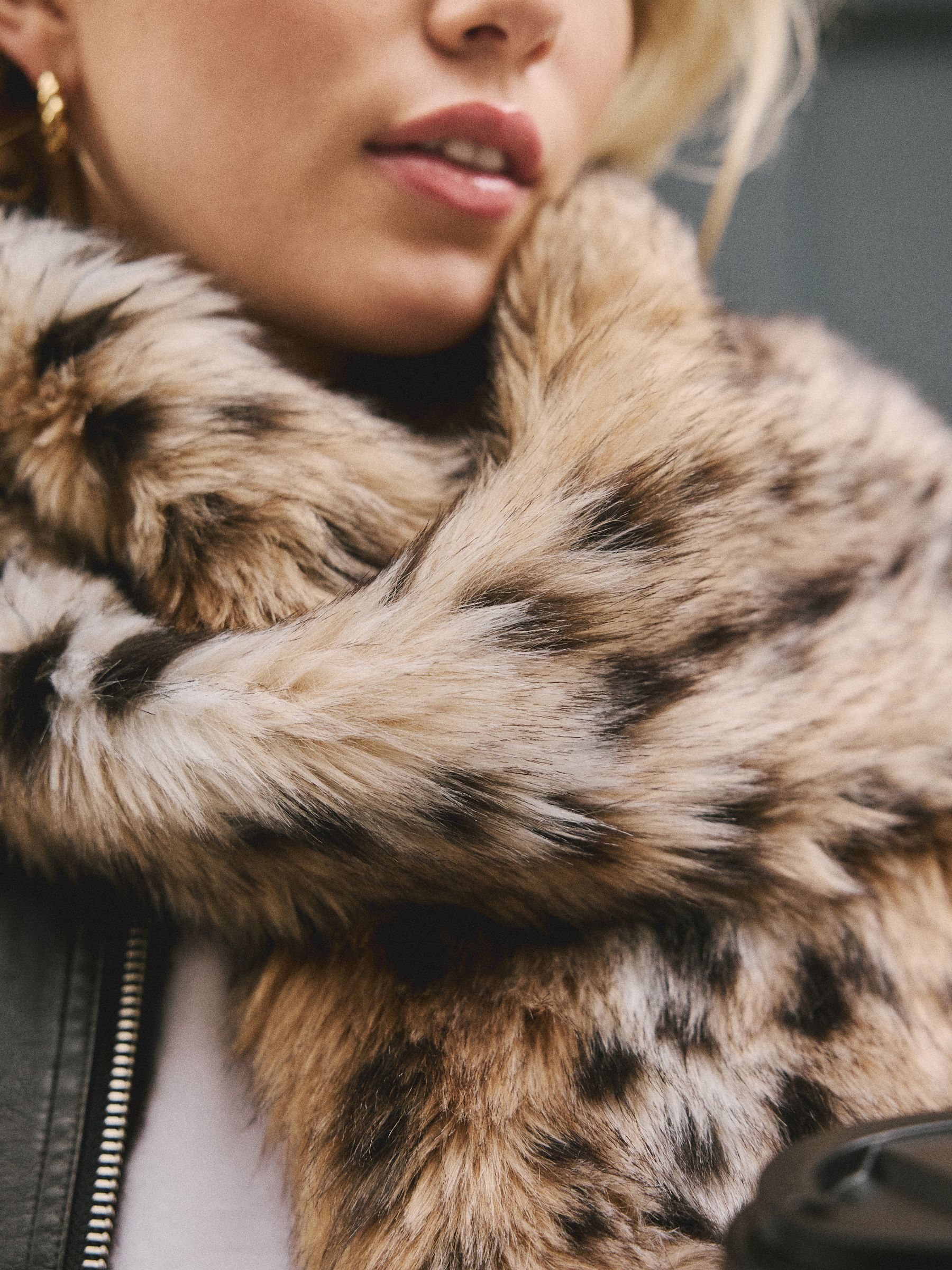 Buy Leopard Faux Fur Stole Scarf from Next USA