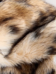 Leopard Faux Fur Stole Scarf - Image 5 of 7